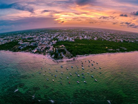 Boats Beneath the Burning Sky — from the Aerial collection