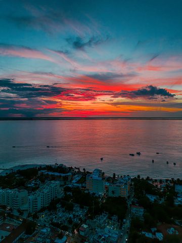 Scarlet Evening Falls — from the Aerial collection