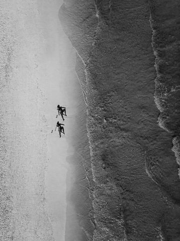 Walkers on the Tideline — from the Aerial collection